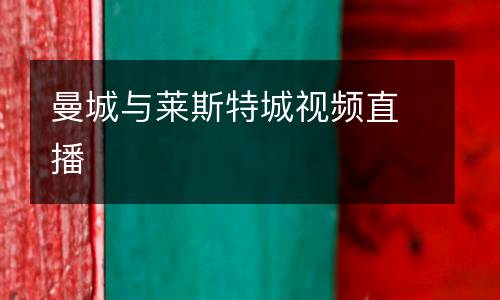 曼城与莱斯特城视频直播